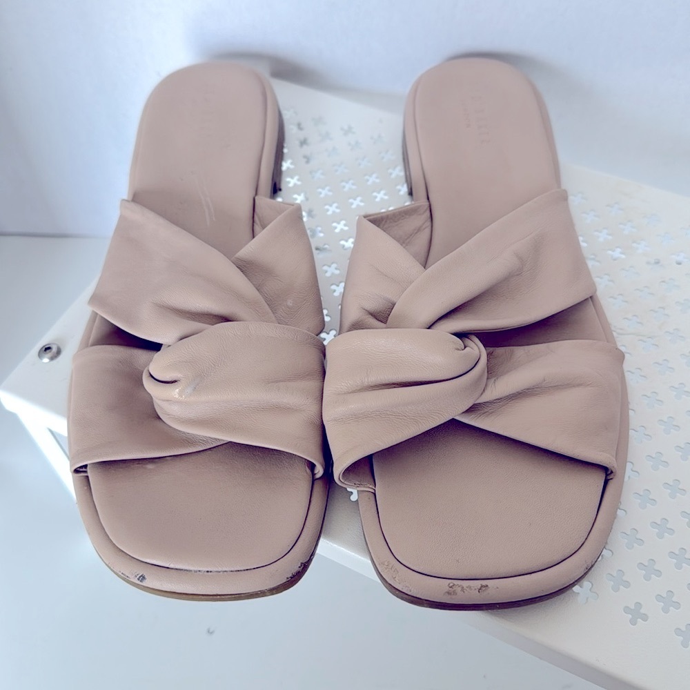 Ted Baker Blush Knotted Slides Sandals Size 9.5 Summer Beach Flats Slip On 40 EU - Picture 6 of 6